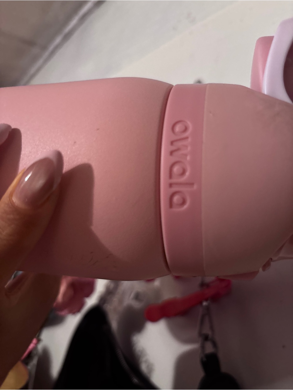 Owala pink water bottle